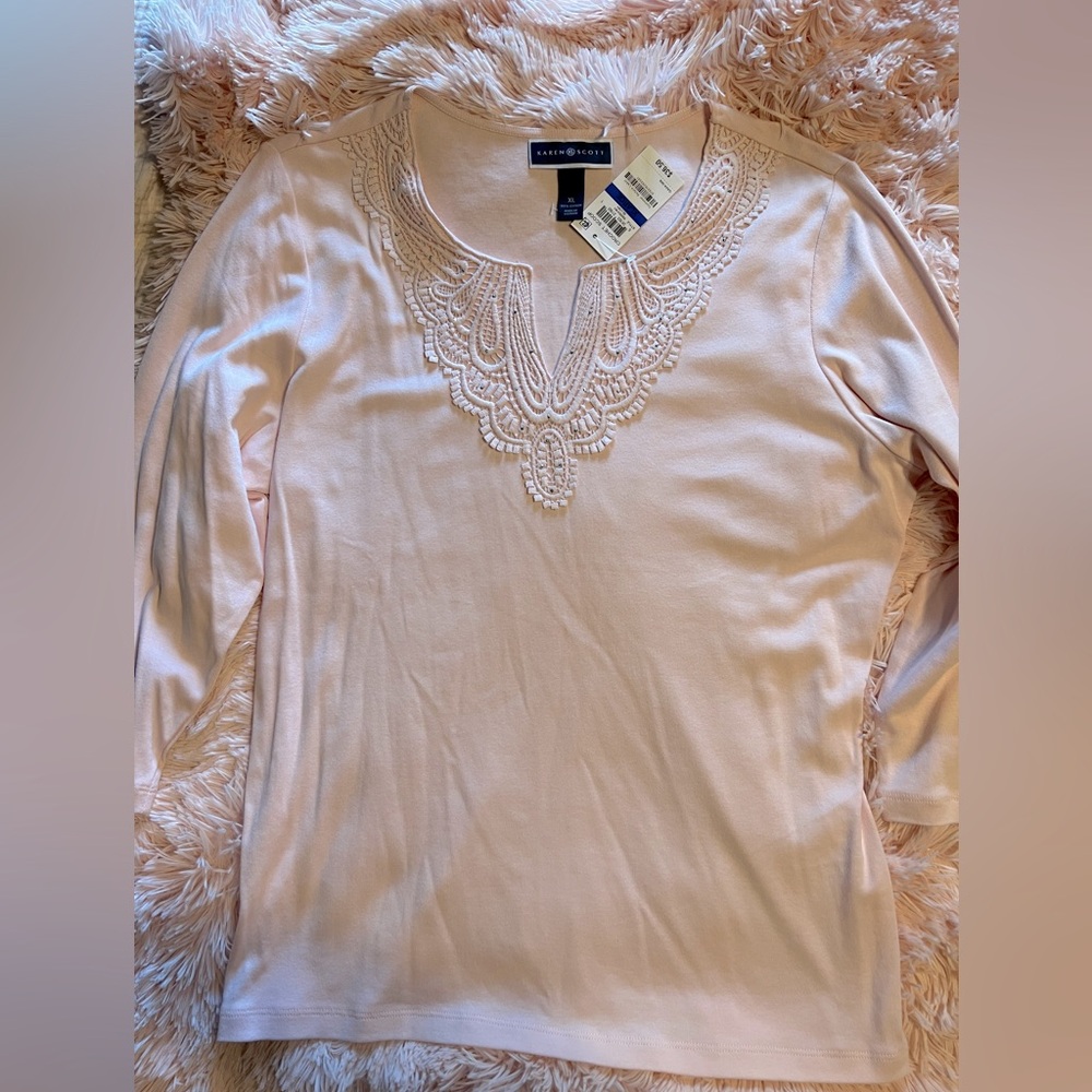 Lovely pink with lace and embellishments NWT